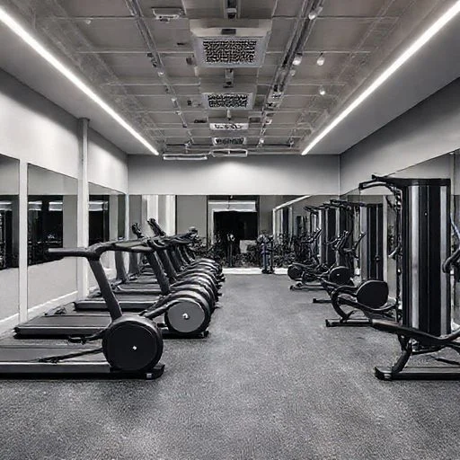 Abstract architectural rendering of interconnected structures